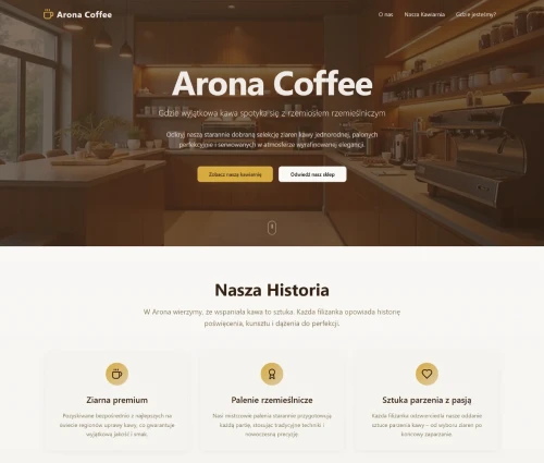 strona dla Kawiarni Arona